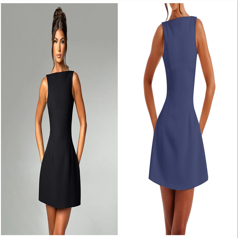 Chic Backless Summer Dress - Sleek, Slim-Fitting & Stylish for Any Occasion