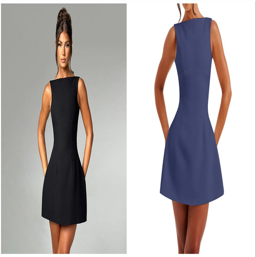 Chic Backless Summer Dress - Sleek, Slim-Fitting & Stylish for Any Occasion